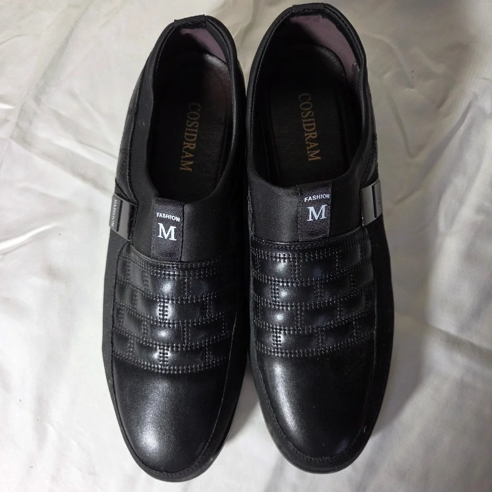 Cosidram Mens Black Slip On Loafers Casual Sport Shoes CN47 S1595
